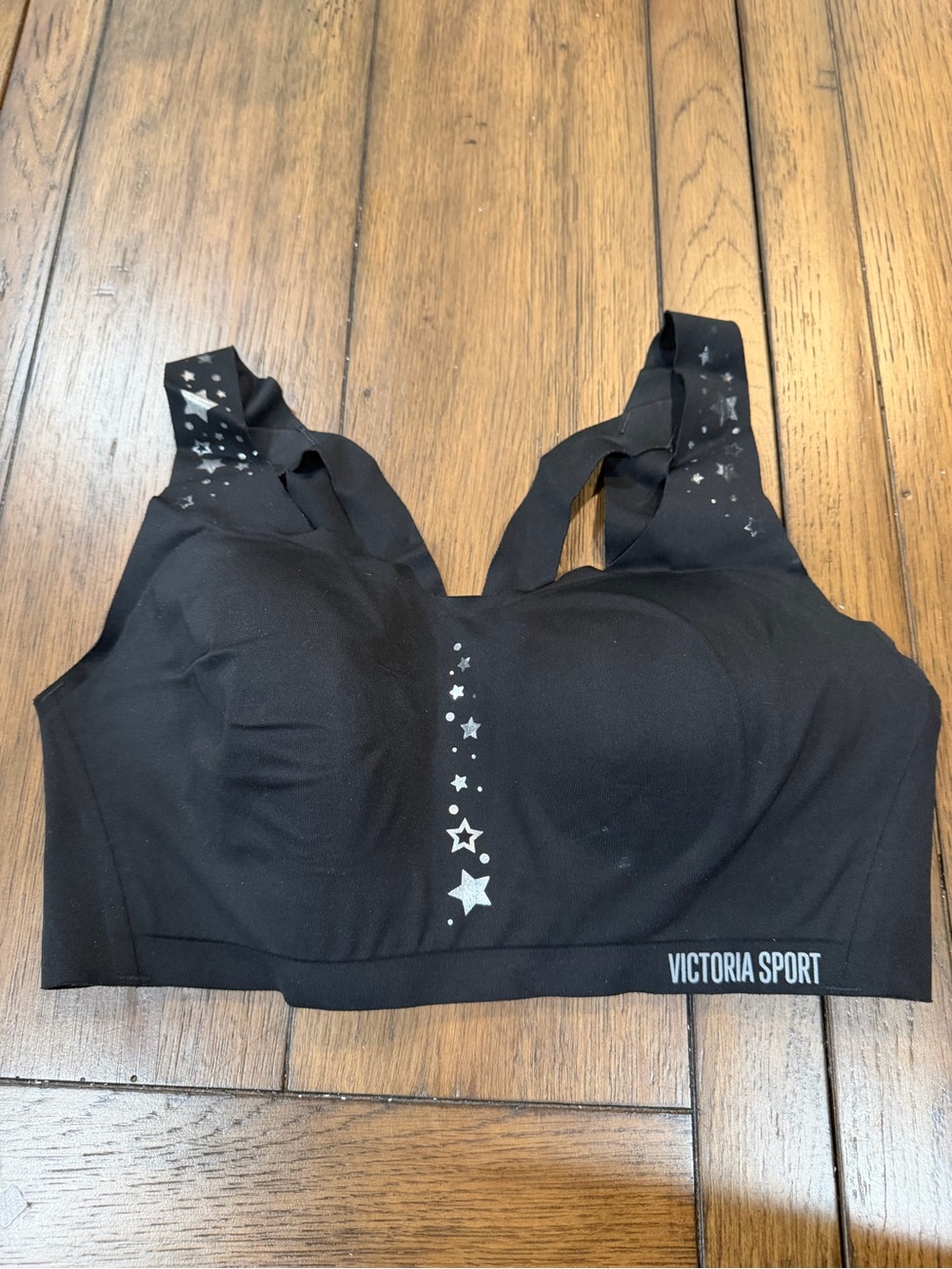 Victoria Sport Black Star-Detail High Support Sports Bra 34D